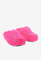 Fussbett Calf Hair Slip-On Mules