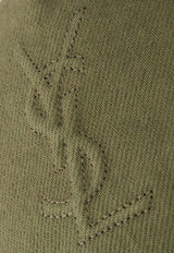 Saint Laurent Debossed Cassandre Cap Khaki 8646083YT51_2900