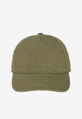 Saint Laurent Debossed Cassandre Cap Khaki 8646083YT51_2900