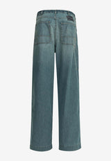 Washed Wide-Leg Jeans