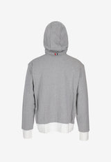 Thom Browne Loopback 4-bar Zip-Up Hooded Sweatshirt Gray MJT517A03037_055