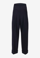 Max Mara Rugiada Wool Tailored Pants Navy 2611131111600MXMRUGI_002