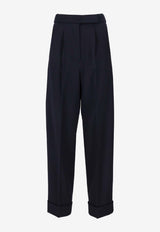 Max Mara Rugiada Wool Tailored Pants Navy 2611131111600MXMRUGI_002