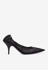 Miu Miu 75 Ruched Mesh Pumps Black 5I598EF075099_F0002