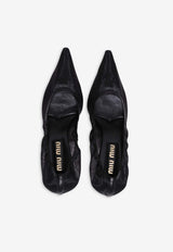 Miu Miu 75 Ruched Mesh Pumps Black 5I598EF075099_F0002