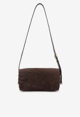 Medium Le 7 Suede Shoulder Bag