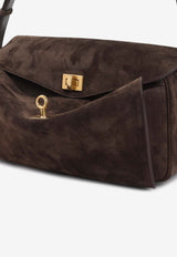 Medium Le 7 Suede Shoulder Bag