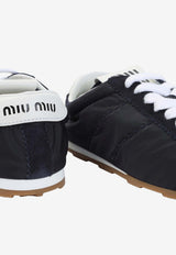 Nylon and Suede Low-Top Sneakers