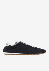 Nylon and Suede Low-Top Sneakers