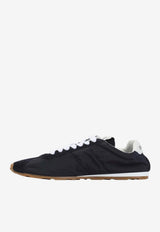 Nylon and Suede Low-Top Sneakers