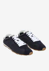 Nylon and Suede Low-Top Sneakers