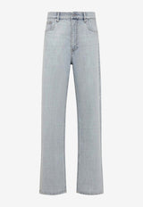 Logo Patch Vintage High-Waist Jeans