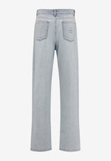 Logo Patch Vintage High-Waist Jeans
