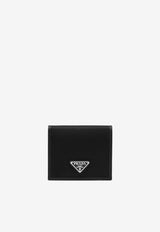 Prada Re-Nylon and Saffiano Leather Wallet Black 2MO0042DMH/T_PRADA-F0002