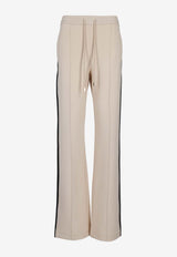 S Max Mara Vento Side-Stripe Track Pants White 2619781011600SMMVENT_001