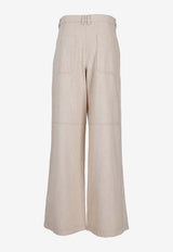 S Max Mara Armony Straight-Leg Pants Natural 2619131071600SMMARMO_001