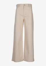 S Max Mara Zarina Wide-Leg Pants Beige 2619131101600SMMZARI_001