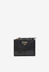 Prada Small Triangle Logo Leather Wallet Black 1ML0502CYR/T_PRADA-F0002