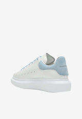 McQueen Oversized Leather Low-Top Sneakers White 553770WIAIH/T_ALEXQ-9412
