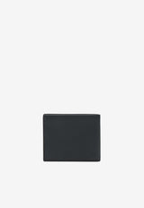 Valentino VLogo Grained Leather Bi-Fold Wallet Black 9Y2P0AP3UAG/T_VALE-0NO