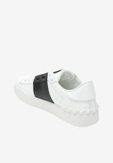 Valentino Open Rockstud Leather Sneakers White 9W2S0781BLU/T_VALE-A01