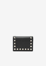 Valentino Rockstud Grained Leather Wallet Black 9W2P0P39VSH/T_VALE-0NO