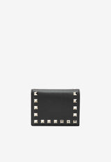 Valentino Rockstud Grained Leather Wallet Black 9W2P0P39VSH/T_VALE-0NO