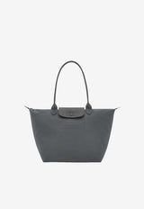 Longchamp Large Le Pliage One Canvas Tote Bag Gray L1899979/T_LONG-012
