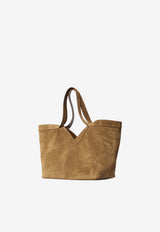 Saint Laurent Small Y Suede Tote Bag Brown 835274-C0X0W-2916