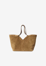 Saint Laurent Small Y Suede Tote Bag Brown 835274-C0X0W-2916