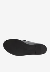 The Row Tassel Leather Loafers Black F1242-L60-BLK
