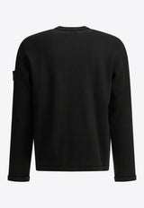 Stone Island Mesh-Stitch Crewneck Sweatshirt Black 6100011S0297V0029_70b86fe2-d358-43ea-b4a2-b244677e22e0