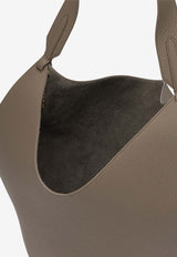 Lotus Grained Leather Shoulder Bag