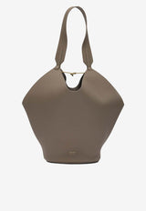 Lotus Grained Leather Shoulder Bag