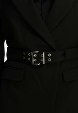 Belted Crepe Tailored Blazer