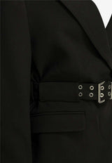 Belted Crepe Tailored Blazer