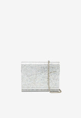 Jimmy Choo Candy Coarse Glittered Acrylic Clutch Bag Silver CANDYCOC/T_JIMCH-120011
