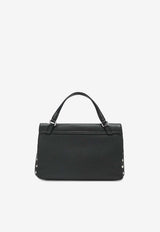 Zanellato Small Postina Grained Leather Top Handle Bag Black 068010S0040000/T_ZANEL-Z0001