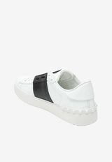Valentino Open Rockstud Leather Sneakers White 8Y0S0830BLU/S_VALE-A01