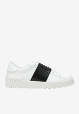 Valentino Open Rockstud Leather Sneakers White 8Y0S0830BLU/S_VALE-A01