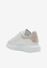 McQueen Oversized Leather Low-Top Sneakers White 553770WIAIH/T_ALEXQ-9182