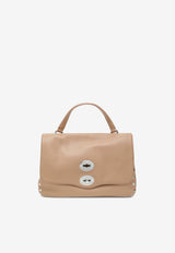 Zanellato Small Postina Grained Leather Top Handle Bag Biege 068010S0040000/T_ZANEL-Z0294