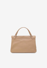Zanellato Small Postina Grained Leather Top Handle Bag Biege 068010S0040000/T_ZANEL-Z0294