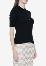 P.A.R.O.S.H Knitted Polo T-shirt Black D540962CIPRIA26_013