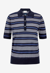 P.A.R.O.S.H Striped Polo T-shirt Blue D540780LISTRIPES_812
