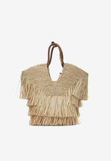 Goldentime Woven Raffia Handbag
