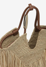 Goldentime Woven Raffia Handbag