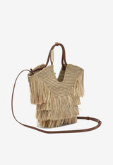 Goldentime Woven Raffia Handbag