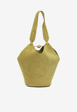Small Lotus Suede Shoulder Bag