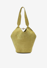 Small Lotus Suede Shoulder Bag